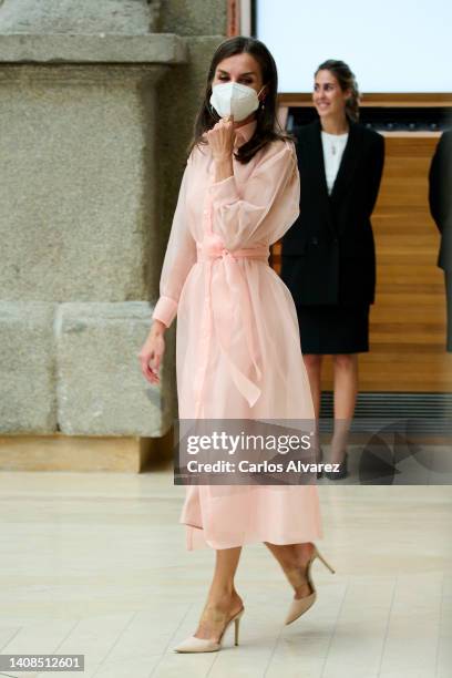 Queen Letizia of Spain attends the National Culture awards 2020 at the El Prado museum on July 13, 2022 in Madrid, Spain.