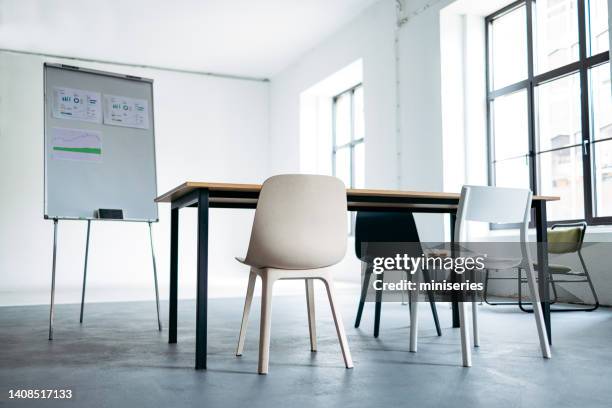 interior of modern office space with big windows - scarce stock pictures, royalty-free photos & images