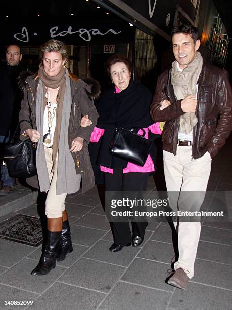 Princess Margarita of Spain is seen celebrating her 73rd birthday going to the cinema with her daughter Maria Zurita and TV presenter Jesus Vazquez...