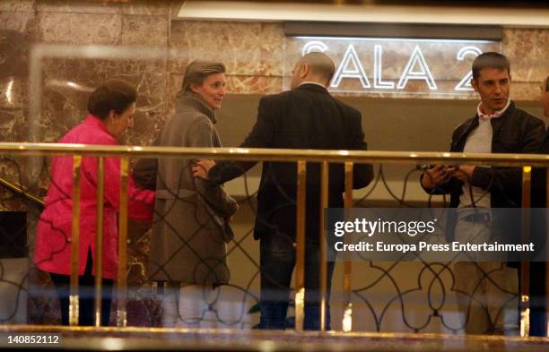 Princess Margarita of Spain is seen celebrating her 73rd birthday going to the cinema with her daughter Maria Zurita , TV presenter Jesus Vazquez and...