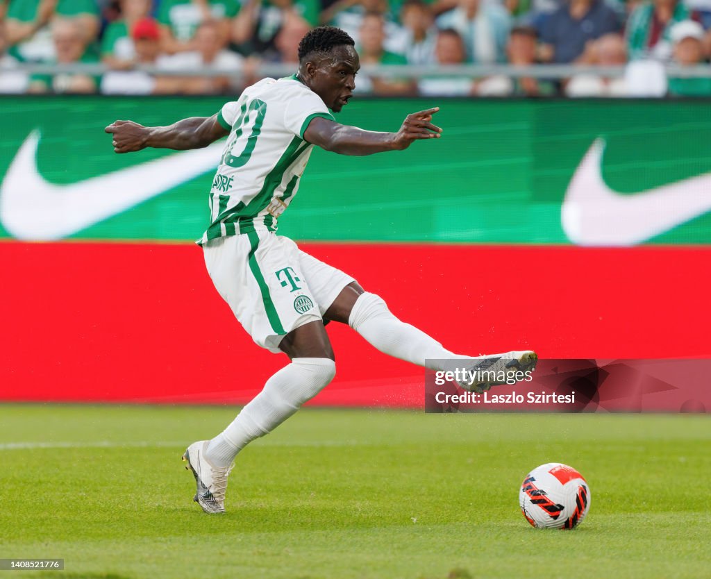 Adama Traore of Ferencvarosi TC scores during the UEFA Champions News  Photo - Getty Images