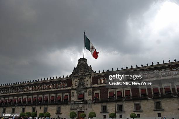 Mexico City -- Pictured: The official seat of the federal executive, the Palacio Nacional, in Mexico City, Mexico on June 11, 2008 -- Photo by:...