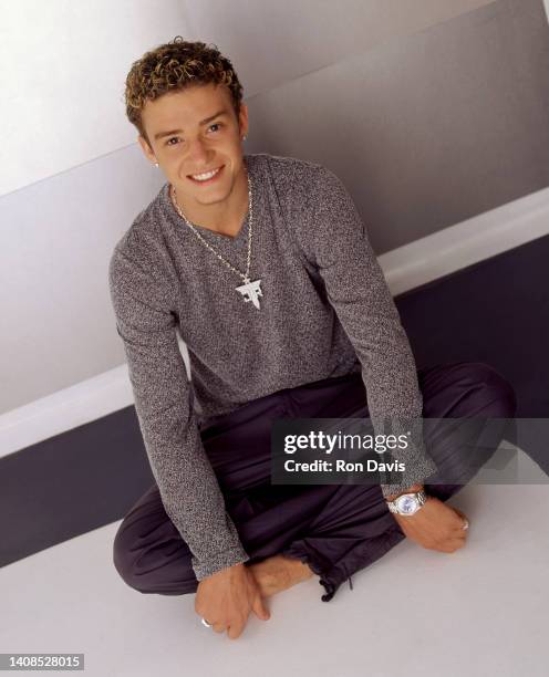 American singer and songwriter Justin Timberlake, of the American boy band NSYNC, poses for a portrait circa 2000 in Orlando, Florida.