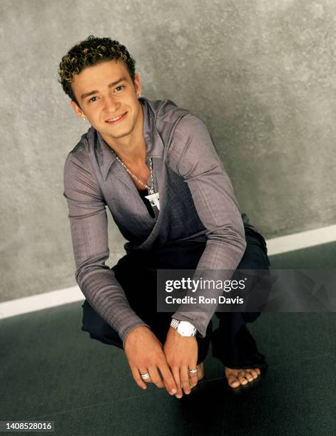 American singer and songwriter Justin Timberlake, of the American boy band NSYNC, poses for a portrait circa 2000 in Orlando, Florida.