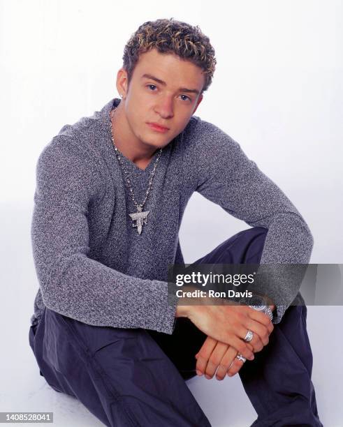 American singer and songwriter Justin Timberlake, of the American boy band NSYNC, poses for a portrait circa 2000 in Orlando, Florida.