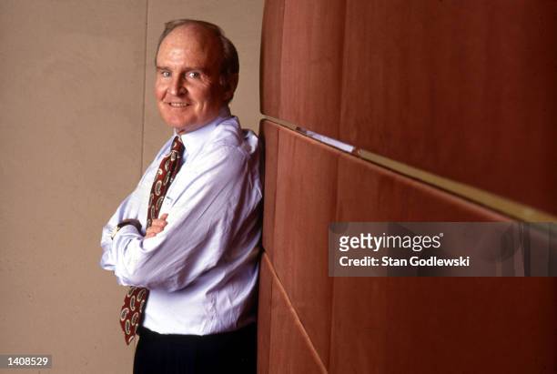 John F. Welch Jr., CEO of General Electric, poses for a portrait March 15, 1994 New York City.