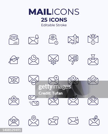 Mail Icon (Editable Email Icon Set Mail Icon (Editable Email Icon Set