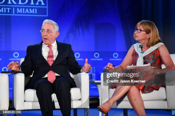 Álvaro Uribe Vélez, Former President, The Republic of Colombia and Amb. Dr. Paula J. Dobriansky, former Under Secretary of State for Global Affairs,...