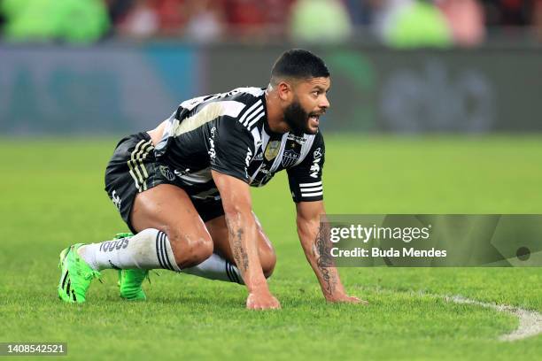 Hulk of Atletico-MG reacts during a Copa Do Brasil 2022 Round of Sixteen second leg match between Flamengo and Atletico Mineiro at Maracana Stadium...