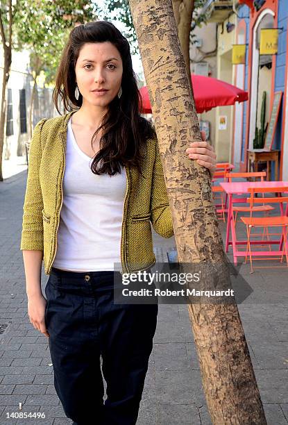 Actress Barbara Lennie poses during a private portrait session while promoting her latest film 'Dictado' at the Cine Verde on March 7, 2012 in...