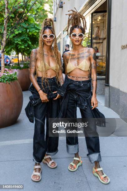 Coco and Breezy attend Tiffany & Co. Rooftop event at Loft & Garden in Midtown on July 13, 2022 in New York City.