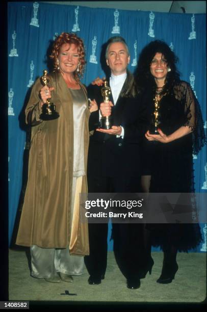 Rick Baker, Ve Neill and Yolanda Toussieng attend the 67th Annual Academy Awards ceremony March 27, 1995 in Los Angeles, CA. This year''s ceremony...