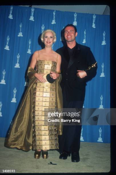 Costume Design winners Lizzy Gardiner and Tim Chappel attend the 67th Annual Academy Awards ceremony March 27, 1995 in Los Angeles, CA. This year''s...