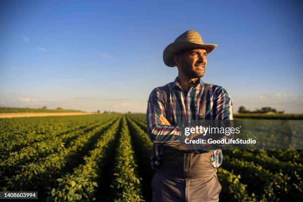 sorrindo farmer - agricultura - fotografias e filmes do acervo