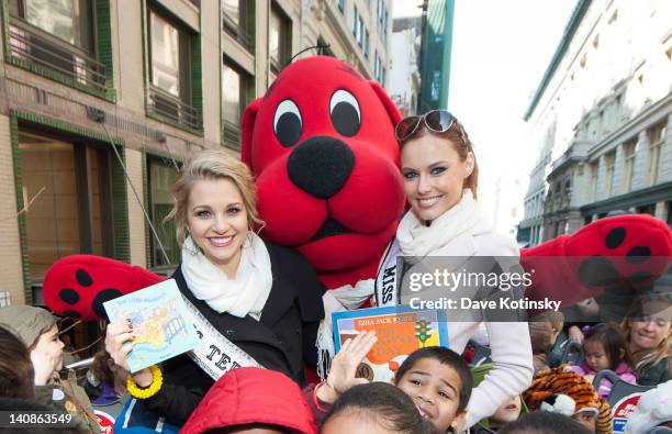 Clifford, Miss USA Alyssa Campanella and Miss Teen USA Danielle Doty attend the World Read Aloud Day celebration at Books of Wonder on March 7, 2012...