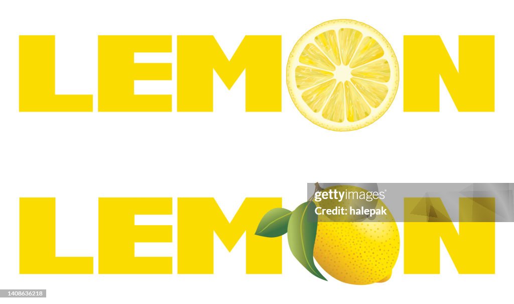 Lemon Lettering Lemon Calligraphic Lettering High-Res Vector Graphic - Getty Images