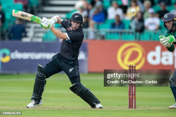 Dublin, Ireland July 12. Tom Latham of New Zealand batting during the Ireland V New Zealand one day international at The Village, Malahide Cricket...