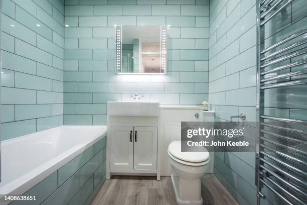bathroom interiors - bathroom stock pictures, royalty-free photos & images