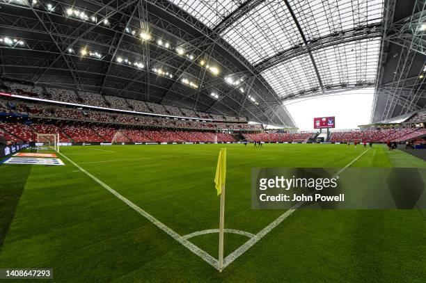 General view during a training session at Singapore National Stadium on July 14, 2022 in Singapore, Singapore.