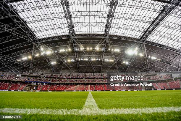 General view during a training session at Singapore National Stadium on July 14, 2022 in Singapore, Singapore.