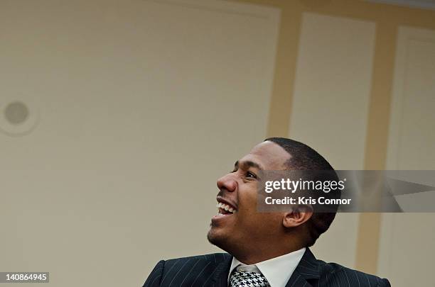 Nick Cannon speaks during a Congressional Briefing on Protecting Children and Teen Online Privacy at the Rayburn House Office Building on March 7,...