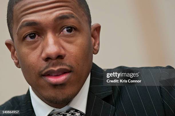 Nick Cannon speaks during a Congressional Briefing on Protecting Children and Teen Online Privacy at the Rayburn House Office Building on March 7,...