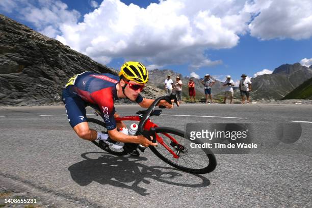 Thomas Pidcock of United Kingdom and Team INEOS Grenadiers competes in the breakaway during the 109th Tour de France 2022, Stage 12 a 165,1km stage...