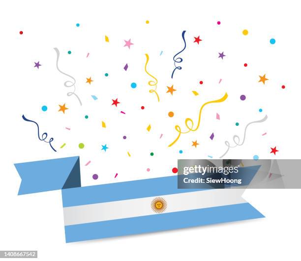 celebration banner - argentinian flag stock illustrations