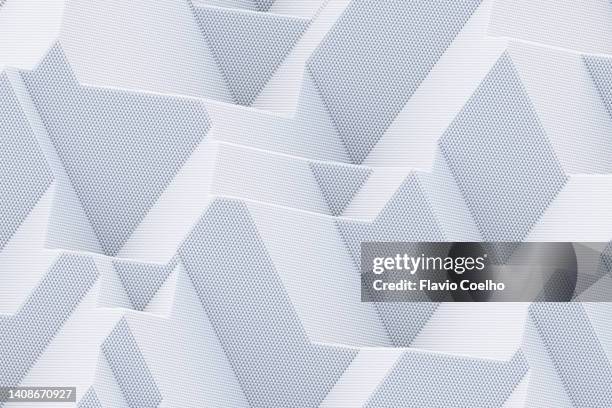 white blocks pattern background - geometric version 1 - abstract 3d backgrounds stock-fotos und bilder