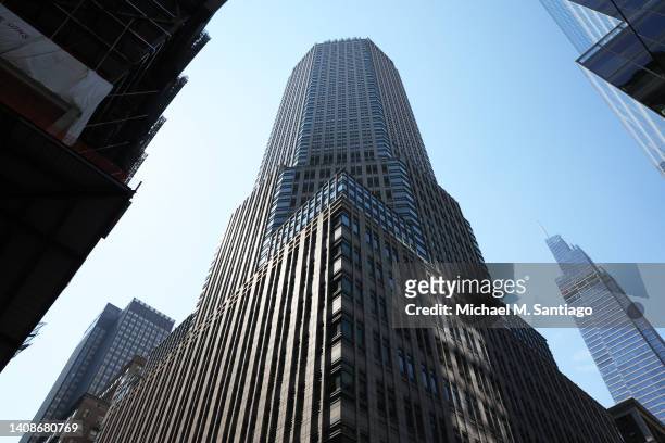 The JP Morgan Chase headquarters building is seen on Madison Avenue on July 14, 2022 in New York City. JPMorgan Chase announced on Thursday that its...