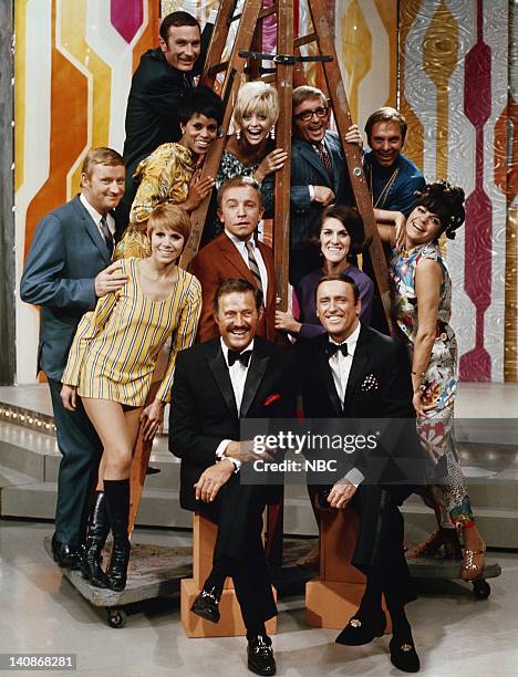 Pictured: Gary Owens Dave Madden, Teresa Graves, Goldie Hawn, Arte Johnson, Alan Sues Judy Carne, Henry Gibson, Ruth Buzzi, Jo Anne Worley host Dan...