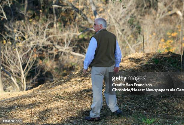 Rep. Mike Thompson views the Napa River in Rutherford, Calif. On Thursday, Dec. 8 before an announcement that a federal grant was issued by the...