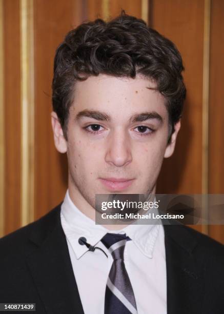 Violinist Jourdan Urbach attends the 2012 Jefferson awards for public service at The Pierre Hotel on March 6, 2012 in New York City.