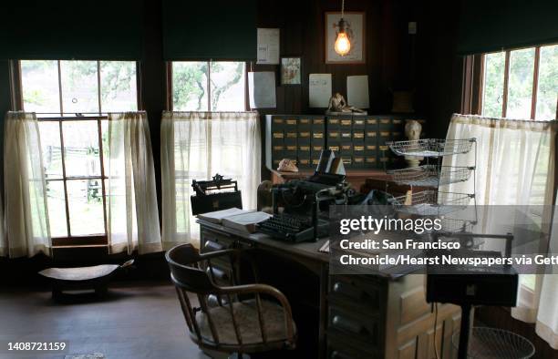 The study where author Jack London did much of his writing is seen in Glen Ellen, Calif. On Friday, April 5, 2013. Arborists have determined that a...