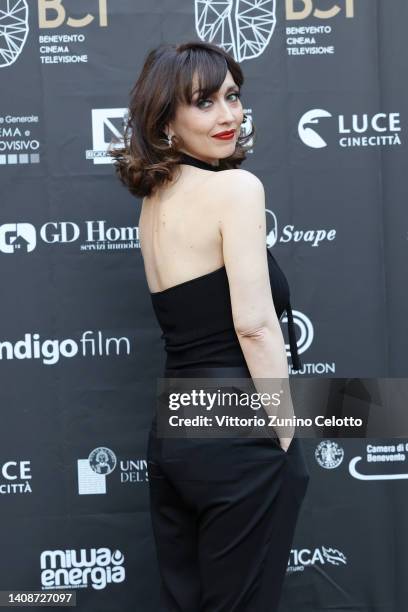 Chiara Francini attends the photocall at the BCT Benevento Cinema And Television Festival on July 14, 2022 in Benevento, Italy.