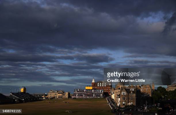 General view of the first and eighteenth fairway during Day One of The 150th Open at St Andrews Old Course on July 14, 2022 in St Andrews, Scotland.