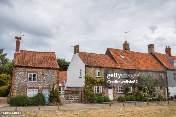burnham market houses - norfolk england stock pictures, royalty-free photos & images