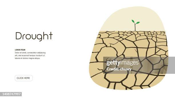 drought concept website template - ozone hole stock illustrations