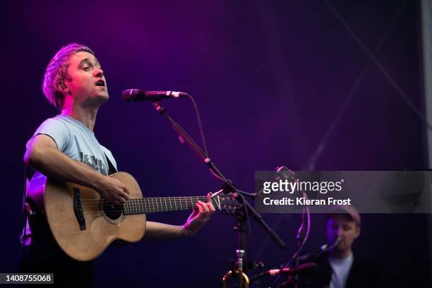 Conor O'Brien of Villagers performs live at the Iveagh Gardens on July 14, 2022 in Dublin, Ireland.