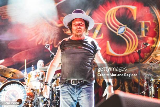 Italian singer, musician and songwriter Zucchero performs in concert during Noches del Botanico music festival at Real Jardín Botánico Alfonso XIII...