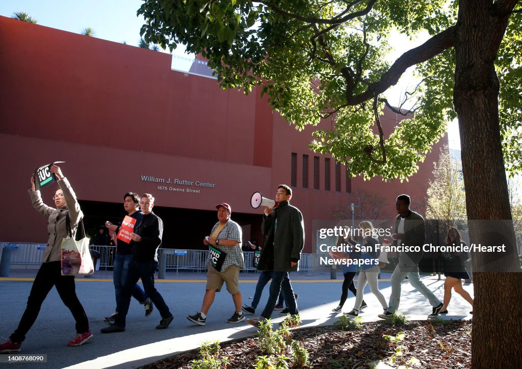Ucsf Rutter Center UC students march in front of the Rutter Center at the UCSF Mission ...
