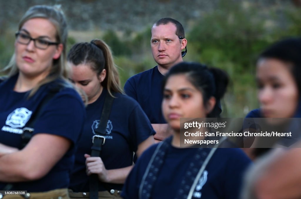 J.R. Rogers, fire chief of the Angwin Volunteer Fire Department, attends a bi-monthly training session at the Napa County Fire Training Center in St. Helena, Calif. on Monday, Sept. 17, 2018
