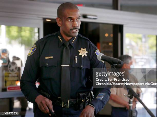 Police Chief Shawny Williams arrives for a news conference in Vallejo, Calif. On Wednesday, June 3, 2020 to discuss the officer involved shooting...