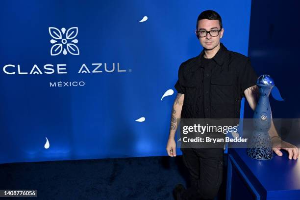 Christian Siriano at the Clase Azul Mexico Loft in Brooklyn to celebrate the launch of the new 25 Aniversario Limited Edition on July 14, 2022.