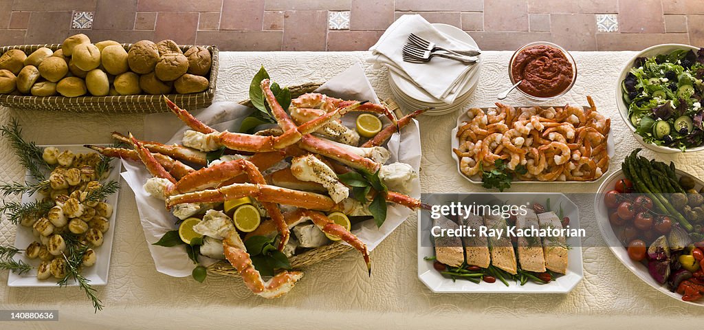 Buffet of delicious food