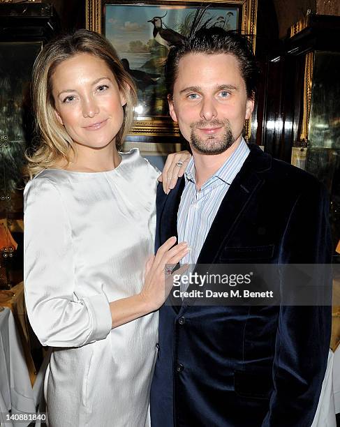 Kate Hudson and Matt Bellamy attend the Hawn Foundation UK launch event hosted by Goldie Hawn at Annabels on March 7, 2012 in London, England.