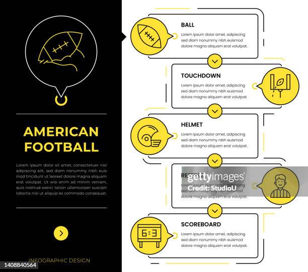 american football infographic concept vectors - sports jersey vector stock illustrations