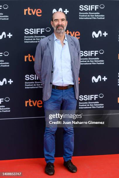 Jaime Rosales attends San Sebastian Film Festival 2022 presentation at Academia de Cine on July 15, 2022 in Madrid, Spain.