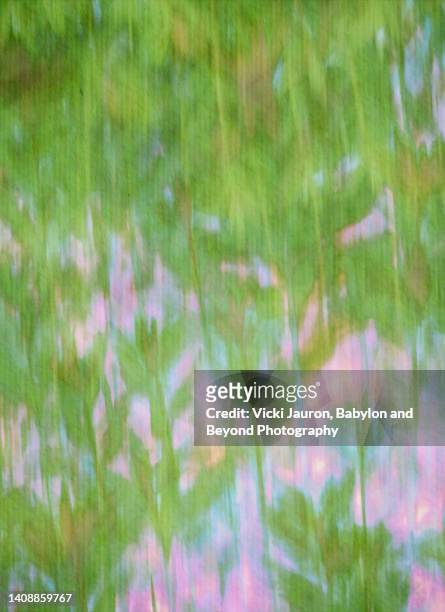 beautiful abstract background featuring artistic pink, green and blue colors - impressionism ストックフォトと画像