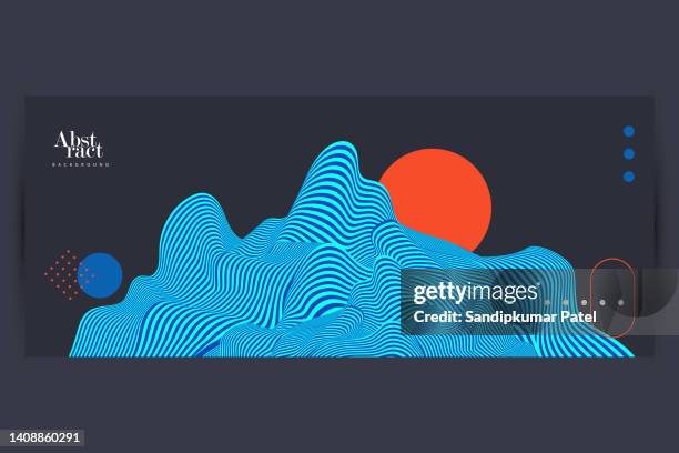 ilustrações de stock, clip art, desenhos animados e ícones de album cover design template. abstract background with illustion - non urban scene